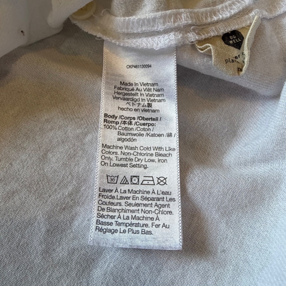 Madewell Womens White Cotton Short Sleeve Button Up Shirt Dual Pocket Size M - Picture 6 of 7
